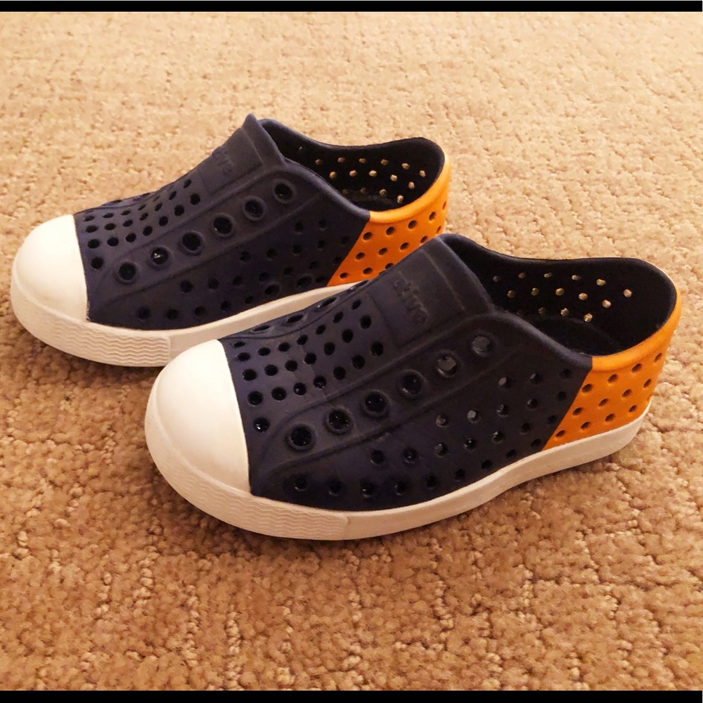 Native Jefferson Boys Shoes Blue/Orange/White, C6